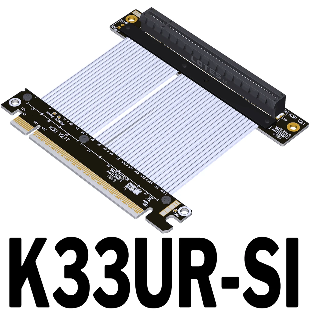 Cable elevador PCIE 5,0 x16 Cable elevador de extensión GPU Flexible de alta velocidad de 512Gbps para carcasas de PC Servidores ITX construye computadora RTX 5090 - imagen 5