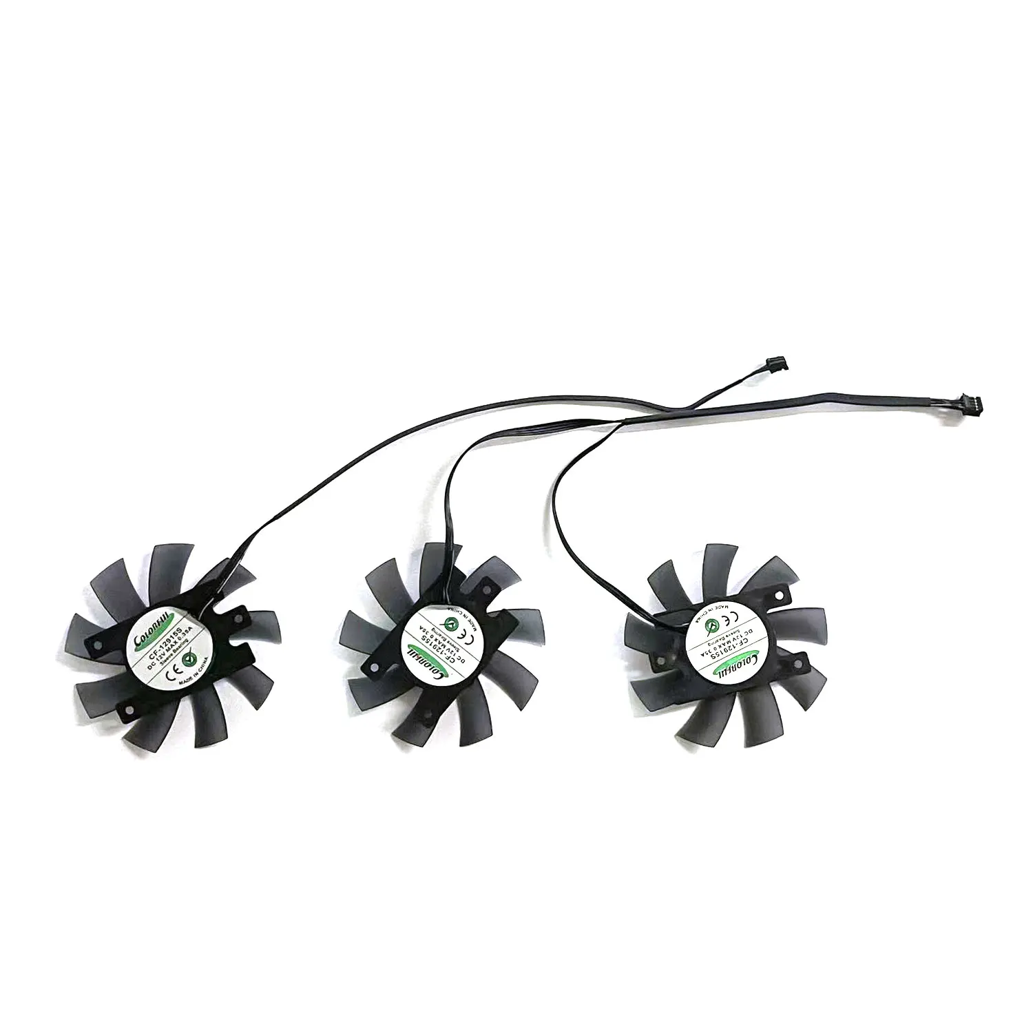 UKGF nuevo ventilador de radiador 75MM 4PIN CF-12815S adecuado para Inno3D RTX2080 2080Ti 2070 SUPER Gaming OC X3 ventilador de tarjeta gráfica - imagen 2