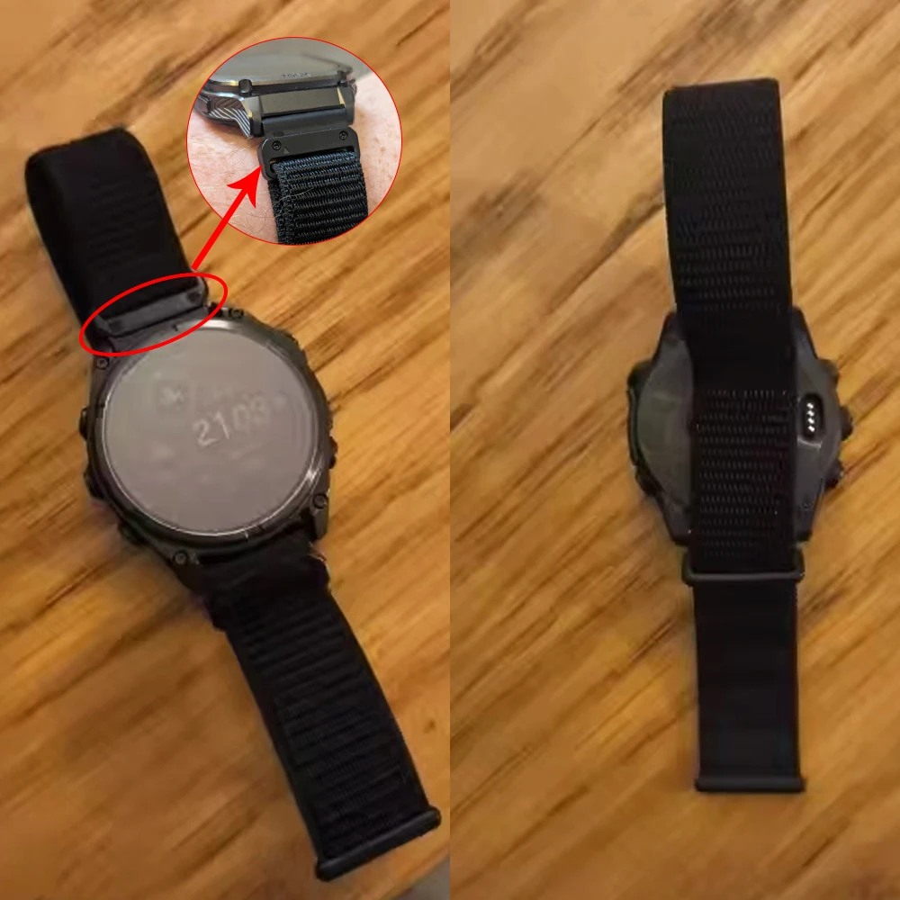 Correa de nailon de ajuste rápido de 26mm y 22mm para Garmin Tactix 8 Enduro 3 Epix Gen 2 Forerunner 970 Fenix 8 Pro 7X 6X 5 plus, banda deportiva - imagen 3