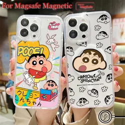 Funda MagSafe para iPhone – TPU Transparente Diseño Shin-chan