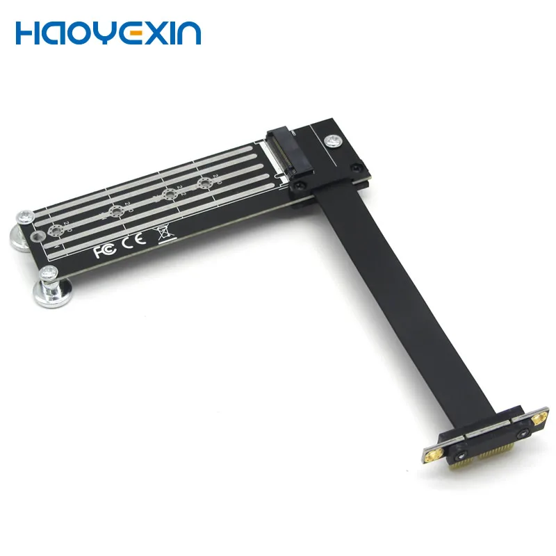 M2 a PCIE Riser PCIe x1 PCI-E3.0 1x a M.2 NVMe M Key 2280 tarjeta elevadora Gen3.0 Cable M2 Key-M cable de extensión pci-express - imagen 2