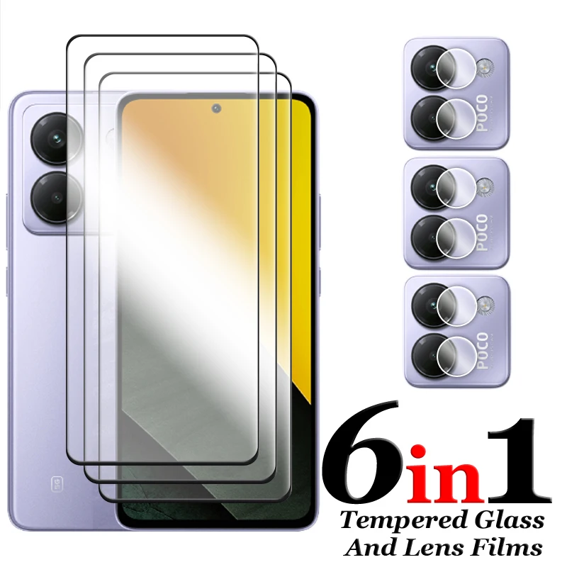 Para Poco M7 Pro 5G vidrio para Poco M7 Pro vidrio templado 2.5D cubierta completa pegamento HD Protector de pantalla para Poco M7 Pro 5G película de lente - imagen 2