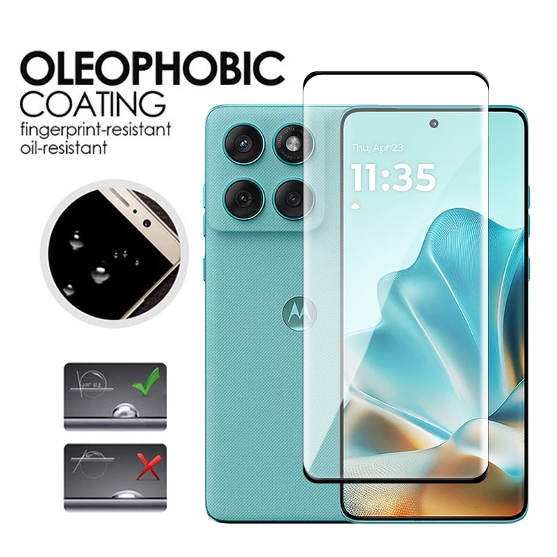 Para Motorola Edge 60s vidrio para Motorola Edge 60s vidrio templado cubierta completa Protector de pantalla curvo 3D para Moto Edge 60s película - imagen 4