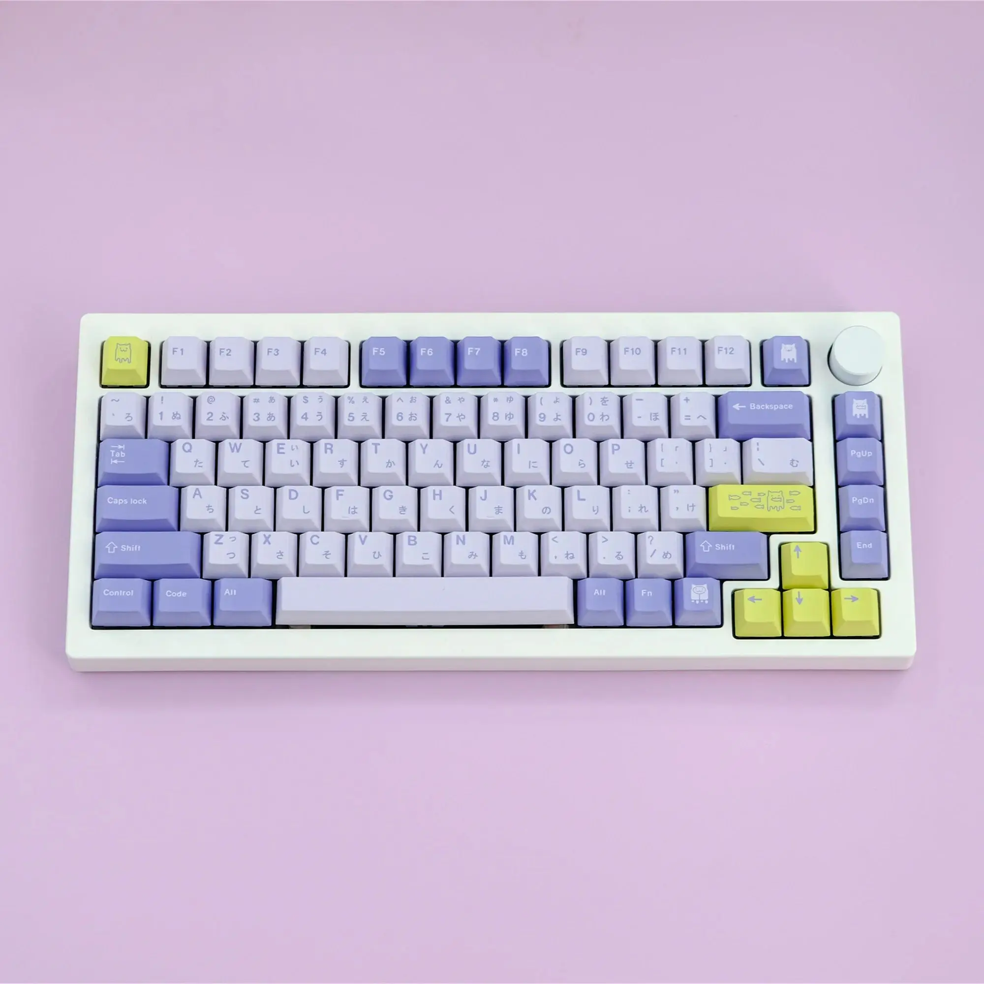 Teclas de gato, 129 teclas, Material PBT, perfil de cereza, DYE-SUB personalizado para interruptor CHERRY MX, teclas de teclado mecánico