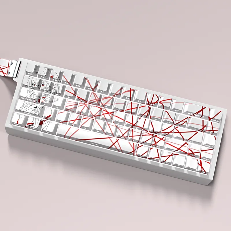 Teclas con tema de Anime Yuzuriha Inori, corona culpada, lado Original de fábrica, tapa de tecla de teclado mecánico Pbt transparente grabada - imagen 3
