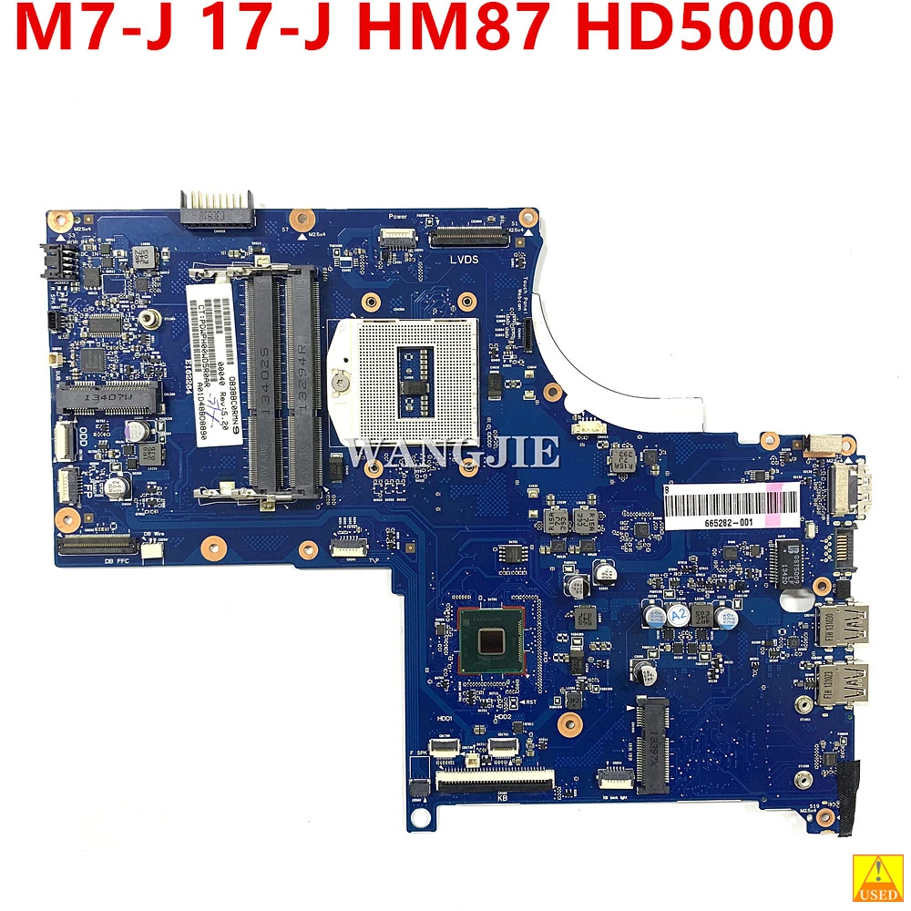 6050A 2549501   Para placa base de portátil HP Envy M7-J 17-J 720265 -501 720265 -501-001 HM87 DDR3 GMA HD5000 100% completamente probado