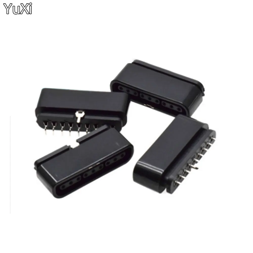 YUXI-conector hembra de 90/180 grados para consola PS2, 1 piezas, color negro, 9 pines, ranura para enchufe, accesorio para playstation 2 - imagen 2