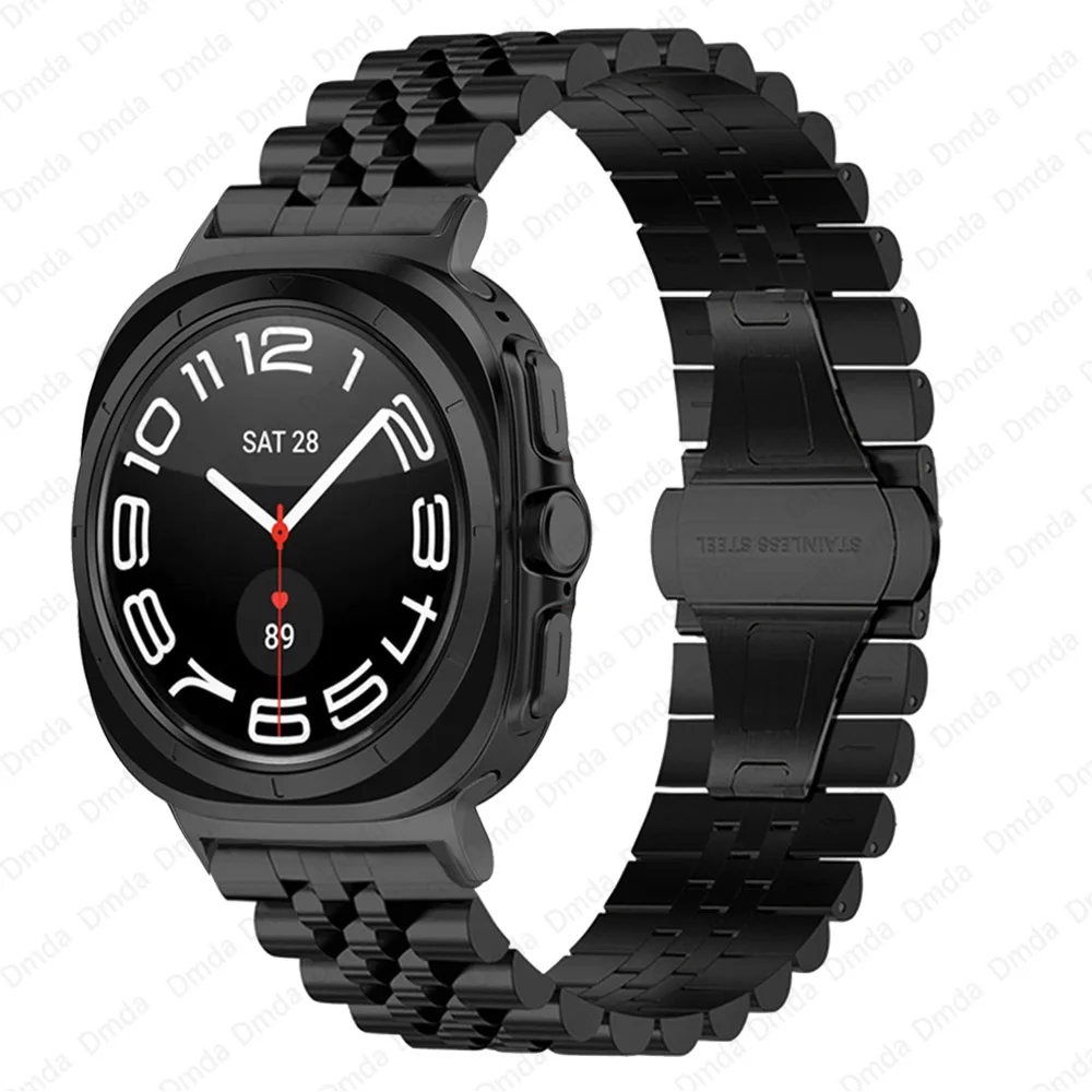 Correa de Metal de lujo para Samsung Galaxy Watch 7 Ultra 47mm pulsera sin huecos para galaxy watch ultra hombres/mujeres banda de acero inoxidable - imagen 5