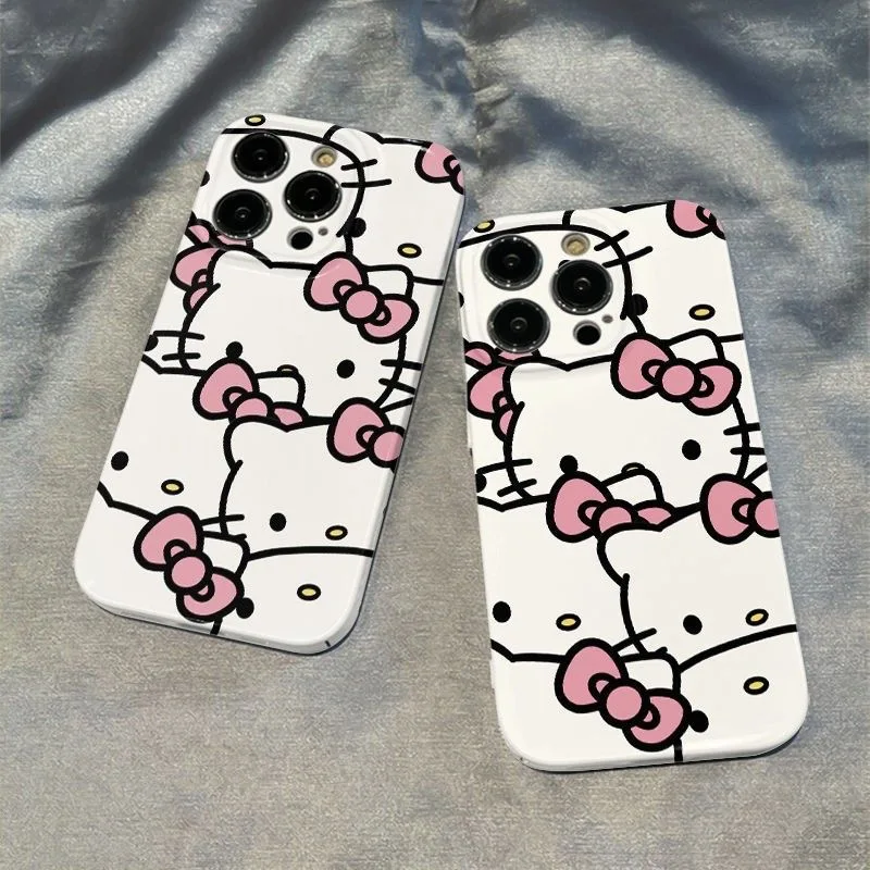 Sanrio funda de teléfono Hello Kitty para Samsung Galaxy S20, S21, S22, S23 FE, Note 9, 10 Pro Plus, Ultra 4G, 5G, brillante, HD, dura, PC