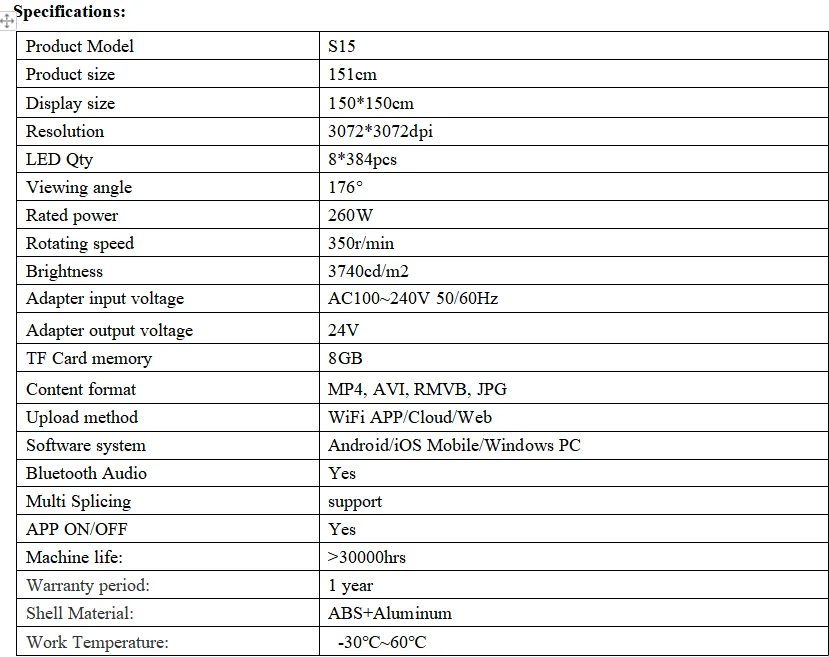 Suministro de fábrica, ventilador Led Holgram 3D de 150cm, máquina de visualización de publicidad holográfica para interiores/exteriores 3D con Control por aplicación WII - imagen 5