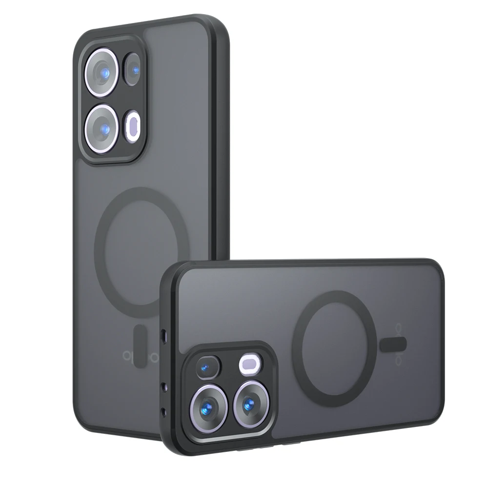 Funda protectora magnética para PPO Reno 13 Pro 14 reno 13F 14F Armor Funda para reno13 F Funda de teléfono transparente mate a prueba de golpes