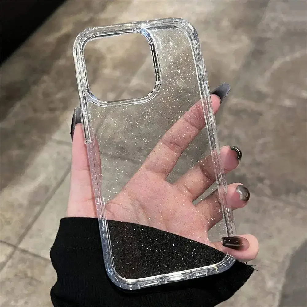 Fashion Bling Sparkle Senior Phone Case For IPhone 15 14 13 12 11 Pro Max Plus X XS Max XR Transparent Silicone Protect Cover - imagen 5