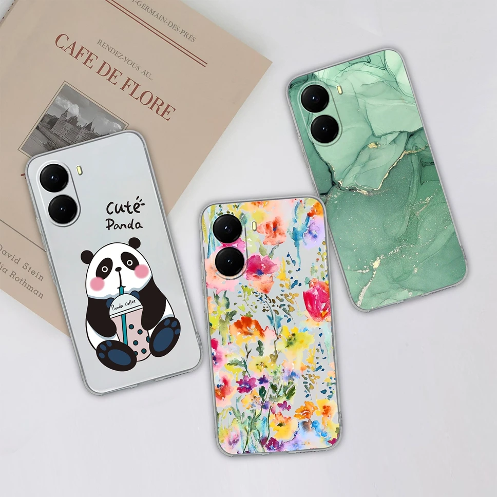 Funda para Xiaomi Poco X7 Pro Redmi Turbo 4, Fundas protectoras transparentes de TPU suave con bonita flor para Xiaomi Poco X7Pro, Fundas Capa - imagen 5