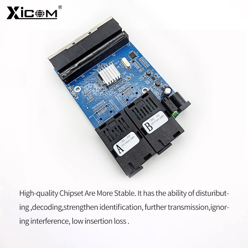 2/4 Uds interruptor de fibra Gigabit 1,25G placa PCBA SC 2F4E placa metro fibra monomodo convertidor óptico interruptor Ethernet 10/100/1000M - imagen 2