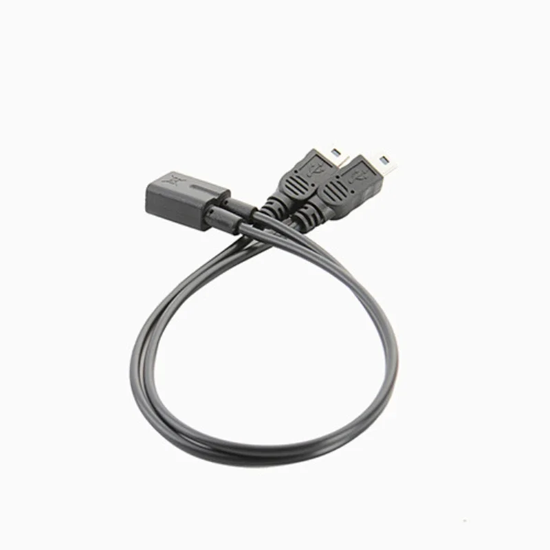 Divisor Mini USB 5 pines a Doble USB – Cable OTG Macho Hembra - imagen 2