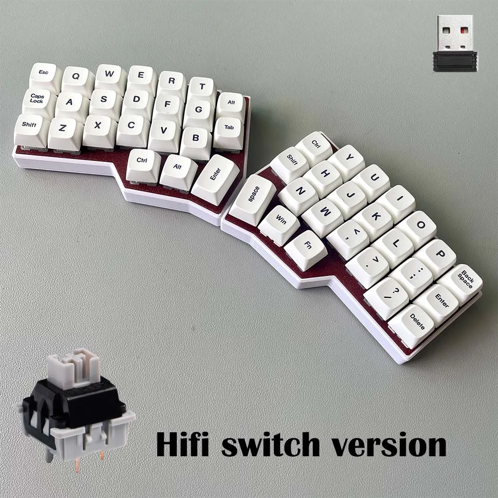 CORNE V4 2,4G teclado mecánico MX ergonómico dividido inalámbrico directo intercambiable en caliente versión de carga programable de 46 teclas - imagen 4