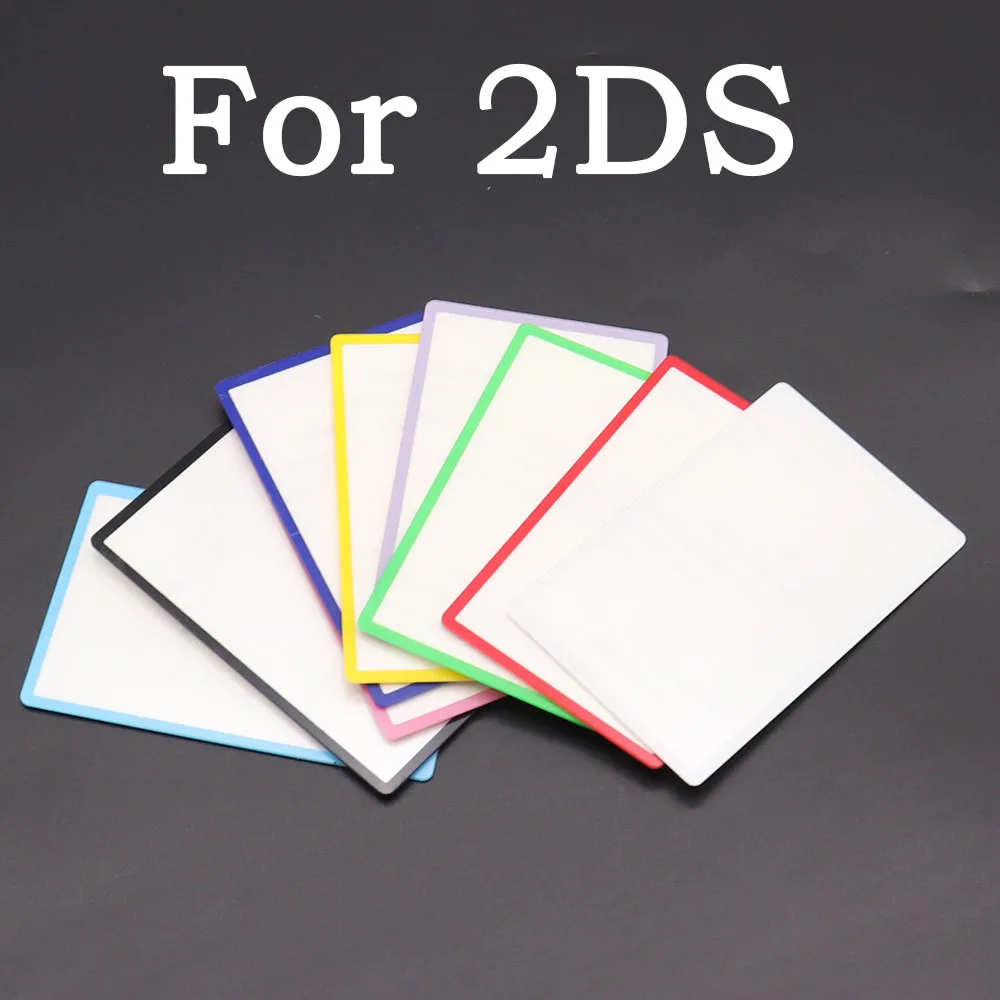 1 pieza para lente de pantalla LCD superior de plástico con espejo de superficie superior 2DS con reemplazo de cubierta protectora frontal adhesiva