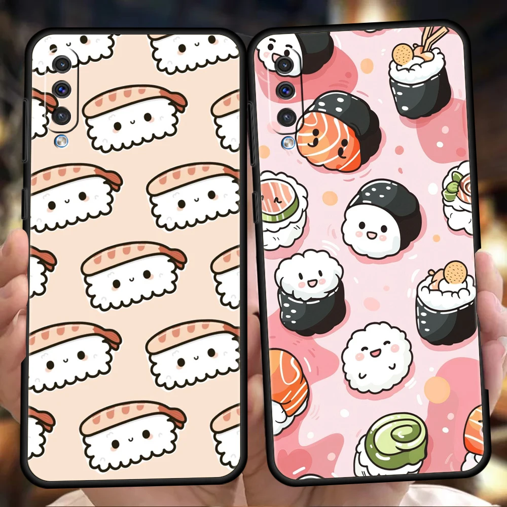 Funda bonita de Sushi de dibujos animados para Samsung A56 A36 A26 A24 A16 A14 A12 A32 A50 A70 A20S A22 A30 A40 A34 A54 A42 A52 A04s A06 5G