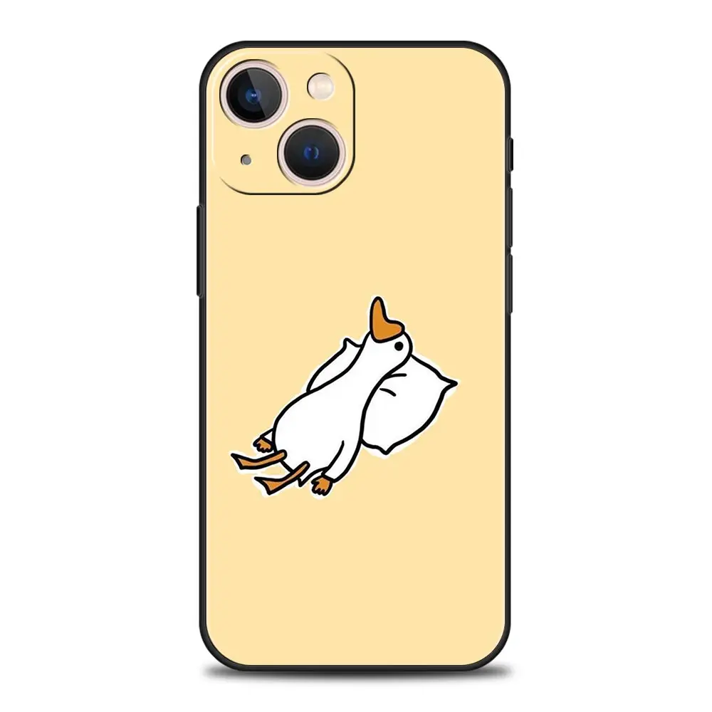 Funda de teléfono con diseño de pato de dibujos animados para iPhone 16 13 15 14 12 11 Pro MAX XR X SE XS 7 8 Plus, funda suave de TPU - imagen 4