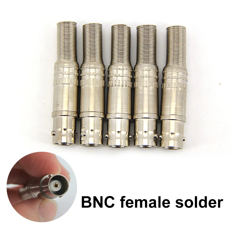 Conector adaptador cctv hembra BNC de soldadura 75-5 inyector BNC para sistema cctv q9 accesorios de cámara CCTV