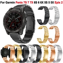 Correa QuickFit Acero Inoxidable Garmin Fenix 7X 6 Epix 2 – 20/22/26mm