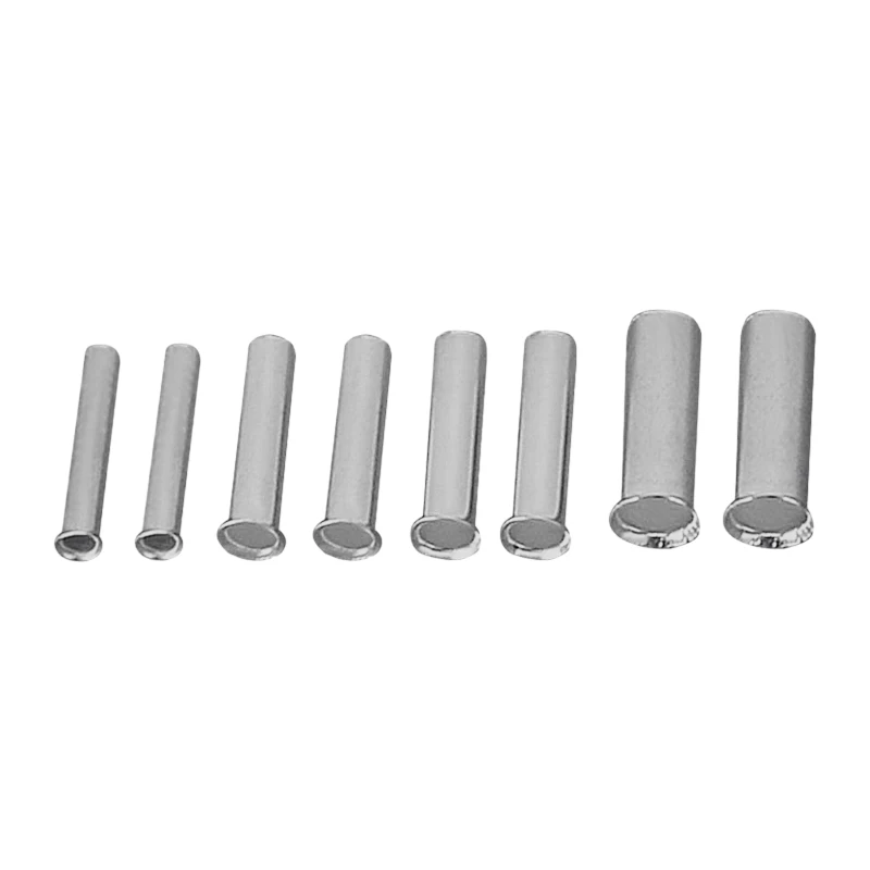 Conector de Cable no aislado de 100 piezas, casquillos de Cable eléctrico, Terminal de crimpado de cobre desnudo estañado, 0, 5 mm2-16 mm2, 22-10 AWG - imagen 5