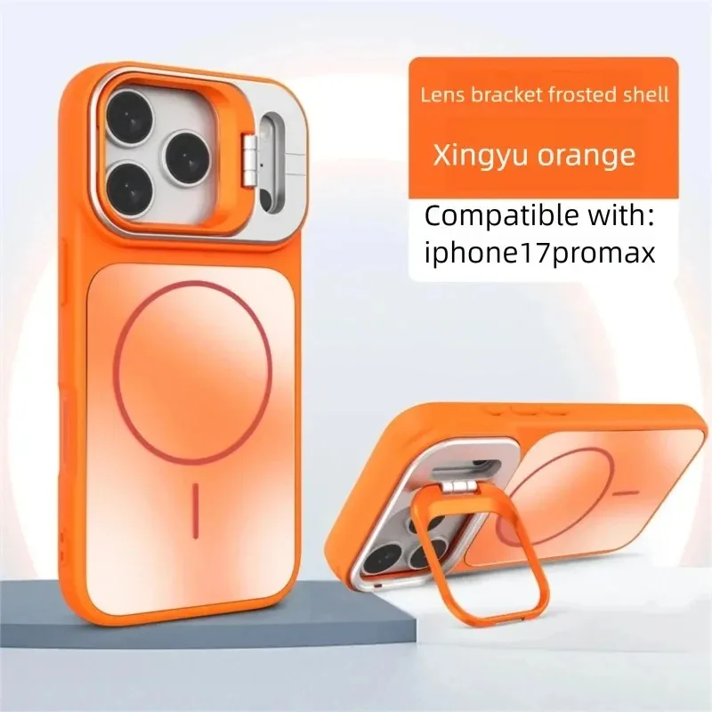 Para Magsafe funda AG con gradiente mate magnético para iPhone 17 15 14 16 Plus 13 12 17 Pro Max 11 soporte de cámara cubierta de TPU a prueba de golpes - imagen 2