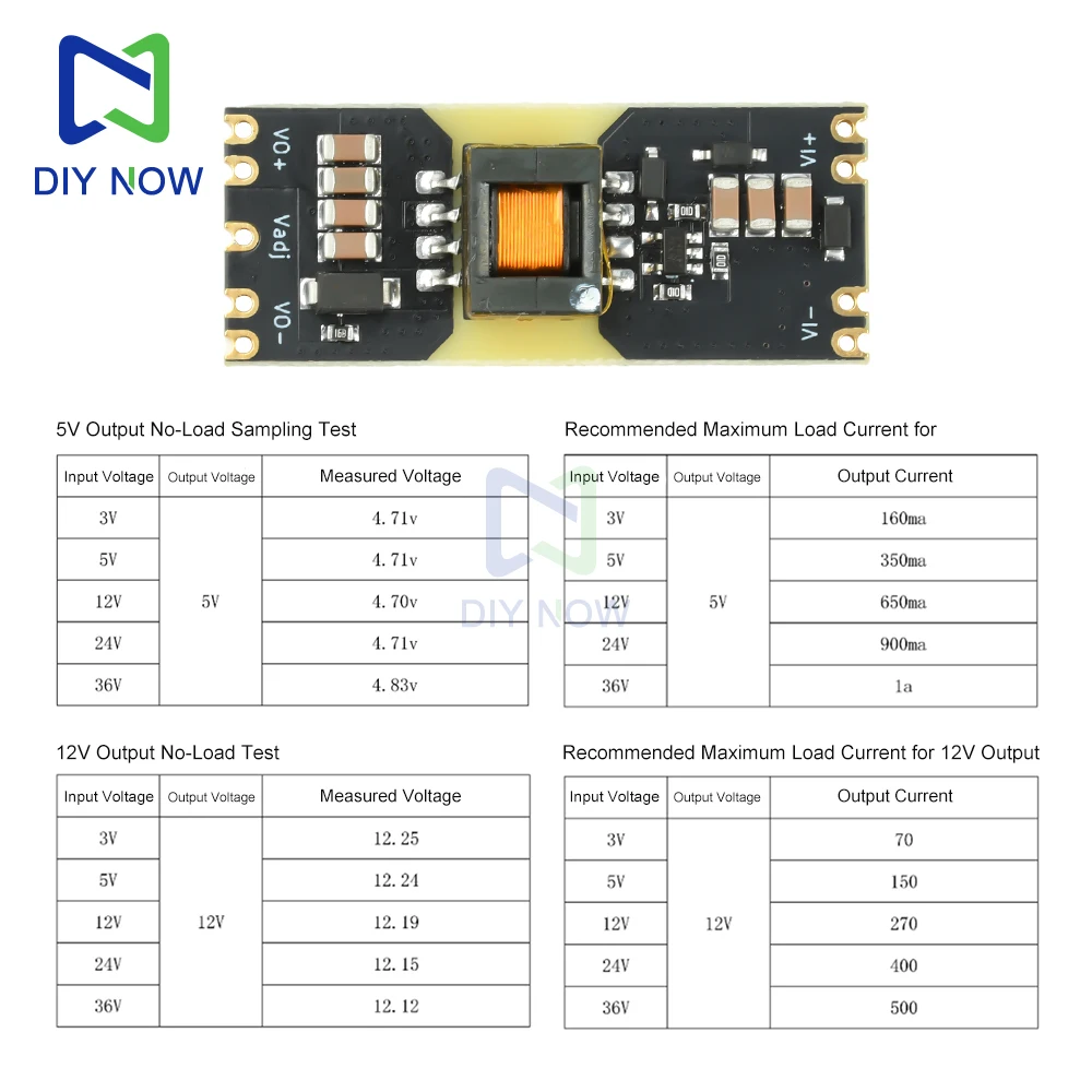 Módulo de alimentación aislado JW3510, convertidor de CC-CC de salida de 3-42V a 5V/12V, módulo Buck-Boost con LDO - imagen 2