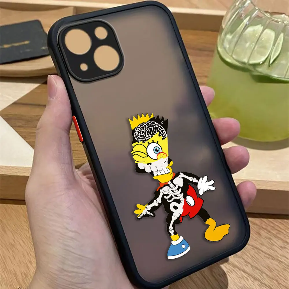 Funda de teléfono mate divertida The S-Simpsons para Samsung Galaxy S25 S24 S23 S22 S21 S20 FE S10 S9 S11E S30 S11 S30 Ultra - imagen 5