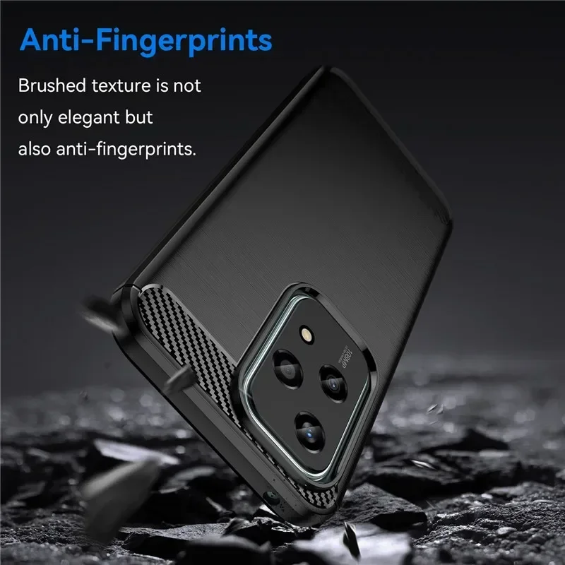 Para Honor 200 Lite 5G funda para Honor 200 Pro cubierta de fibra de carbono a prueba de golpes parachoques de silicona para Honor 200 Fundas inteligentes - imagen 5