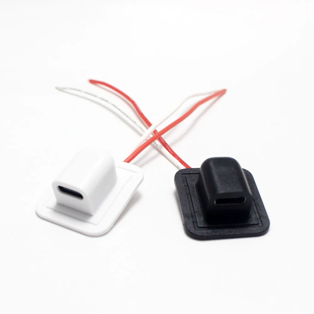 1 Uds 20V 3A USB tipo C conector USB impermeable base hembra de compresión directa interfaz de carga de enchufe hembra con 24AWG