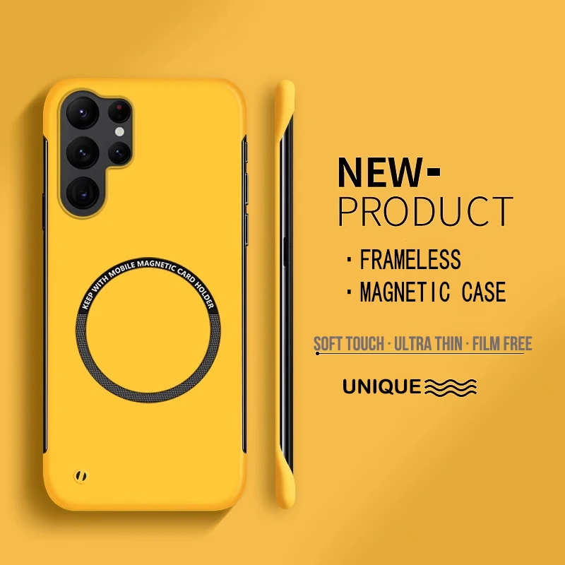 Funda de teléfono sin marco de PC dura magnética ultrafina para Magsafe Samsung Galaxy S25 S24 S23 FE Plus S25 funda Ultra mate Silm - imagen 2