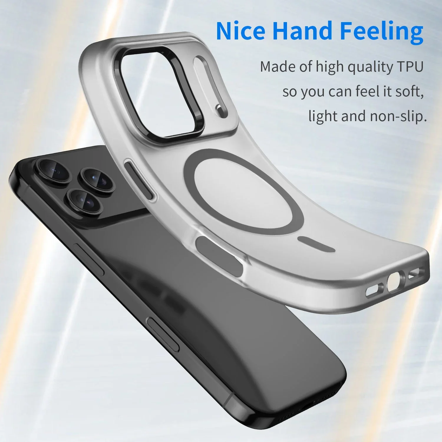 Funda de teléfono magnética táctil mate con sensación agradable a la piel para iPhone 17pro/17pro Max cubierta trasera de TPU suave a prueba de golpes - imagen 4