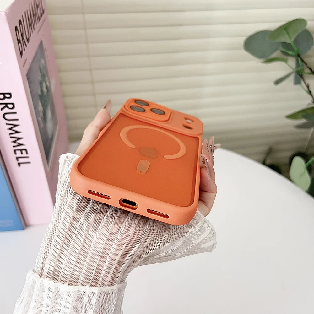 Funda Magsafe magnética a prueba de golpes con armadura de lujo para iPhone 17 pro Max plus, Compatible con carga inalámbrica, cubierta de PC translúcida mate - imagen 5