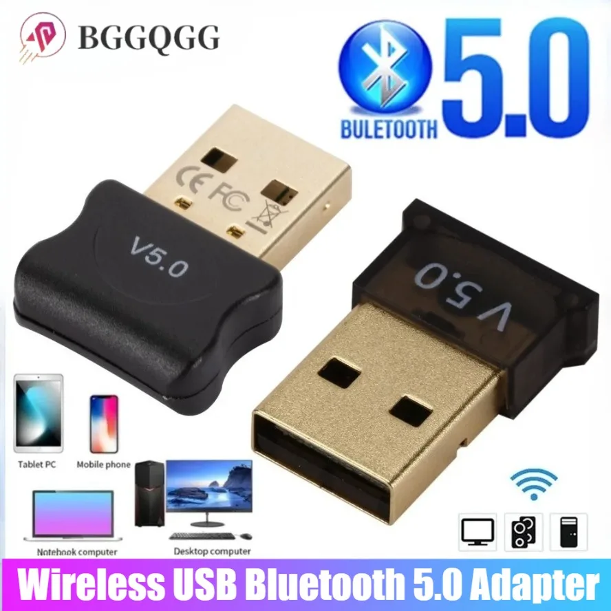 BGGQGG USB Bluetooth 5,0 adaptador inalámbrico Bluetooth 5,0 receptor Dongle transmisor Bluetooth adaptador USB para ordenador PC portátil