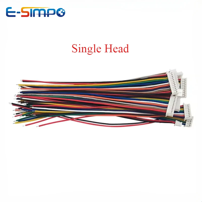 10 Uds JST MX1.25mm conector de Cable de un solo/doble cabezal 2/3/4/5/6/7/8/9/10/12 enchufe de paso 10/20/30CM de longitud 28AWG conector de Cable - imagen 3