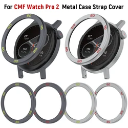 Anillo de bisel de Metal, Protector de Metal, funda de reloj, cubierta de correa, Protector de pantalla de vidrio templado, carcasa de bisel de reloj para CMF Watch Pro 2
