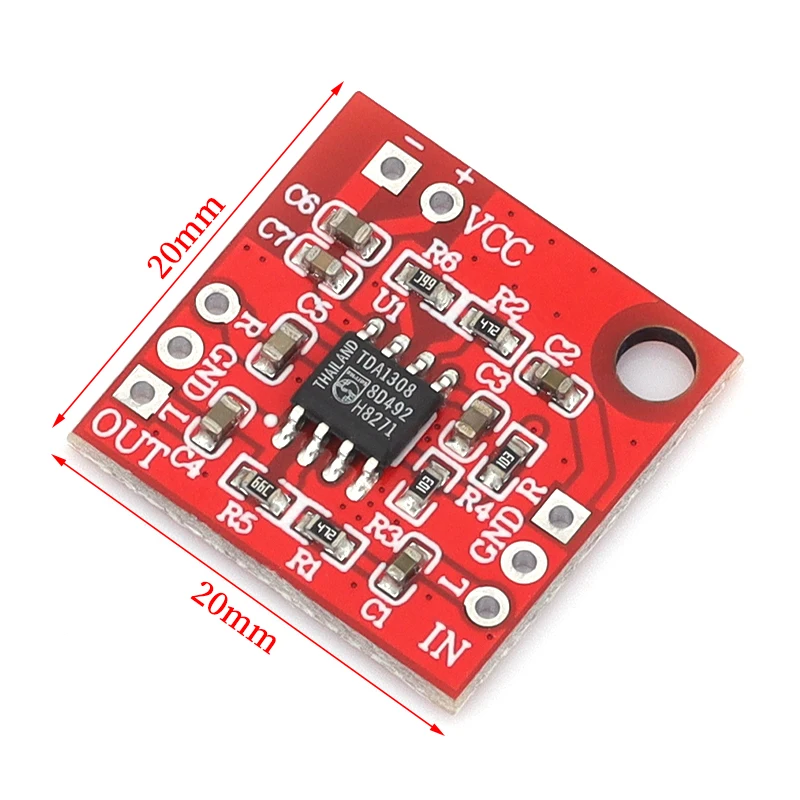 Placa amplificadora de auriculares TDA1308, módulo de placa de preamplificador de amplificador de auriculares, 3V-6V - imagen 2