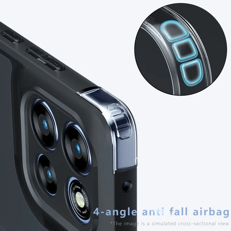 Para Motorola MOTO G56 G86 5G funda ELVEV Airbags anticaída TPU duro PC mate transparente cubierta de teléfono - imagen 2