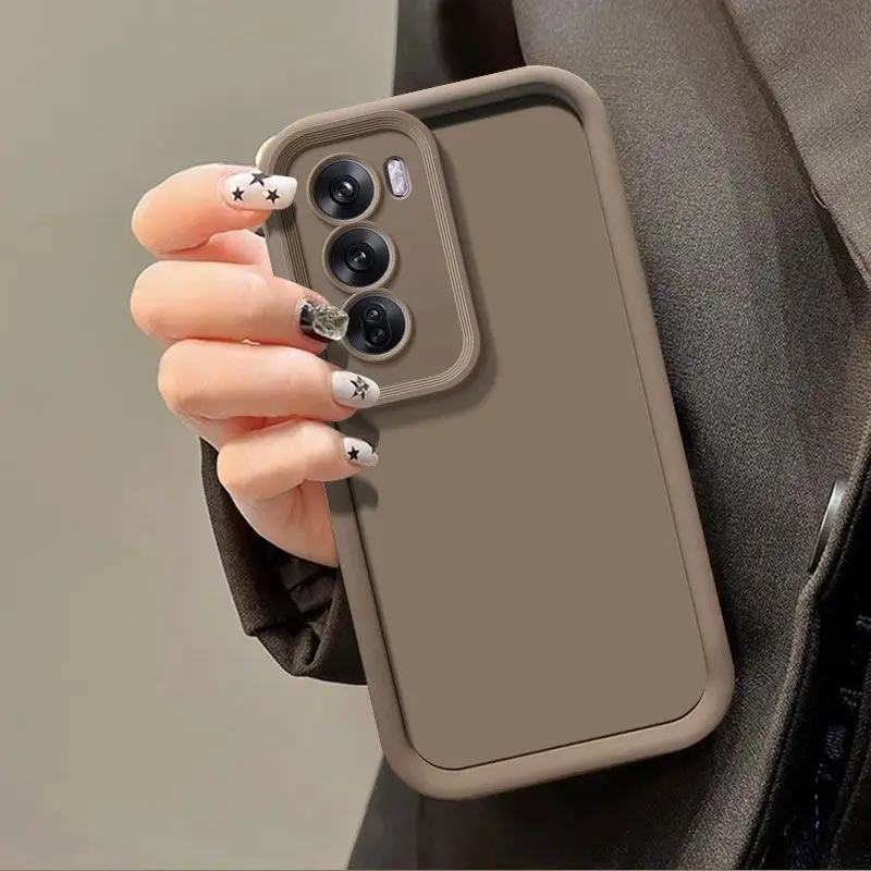 Para OPPO Reno 12 funda OPPO Reno 12 Pro funda de teléfono Reno12 12 pro funda de teléfono delgada silicona suave TPU contraportada parachoques funda negra - imagen 3