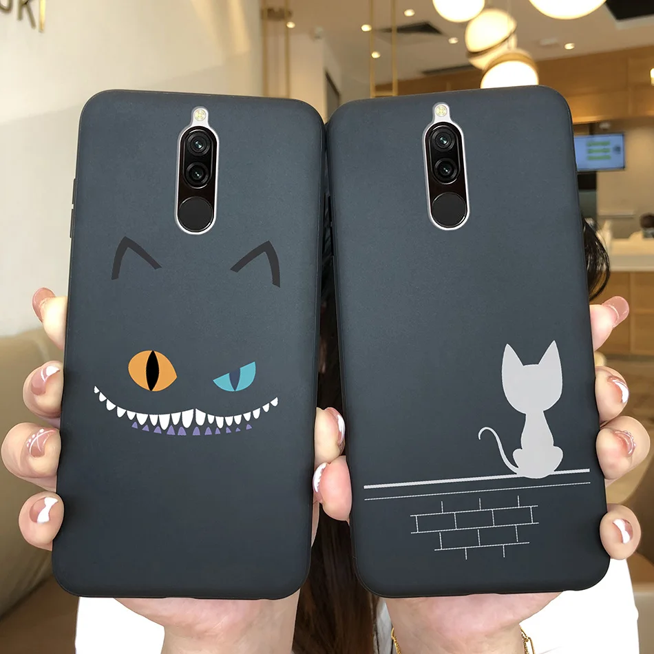 Funda blanda para Xiaomi Redmi 8, Fundas de silicona, funda trasera para teléfono Redmi8, parachoques de corazón de amor y flores para Xiaomi Redmi 8 - imagen 2