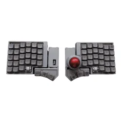 CCK-BALL Kit de teclado Trackball dividido inalámbrico ZMK/QMK teclados para juegos de ángulo ajustable intercambiables en caliente personalizados con rueda de desplazamiento