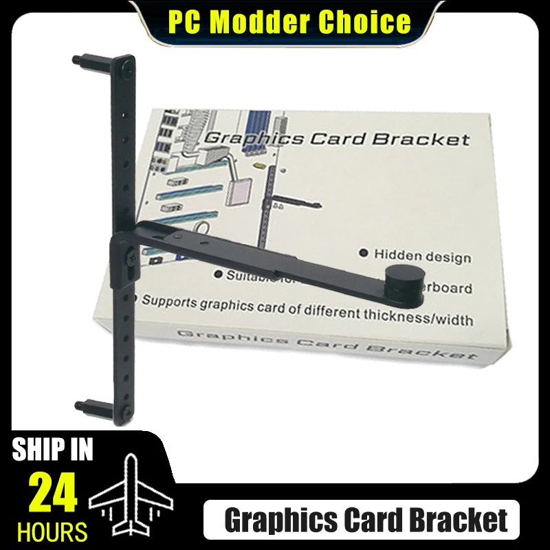 Soporte oculto para tarjeta gráfica, soporte montado en metal, placa base ATX/EATX, soporte para GPU, ajustable - imagen 2