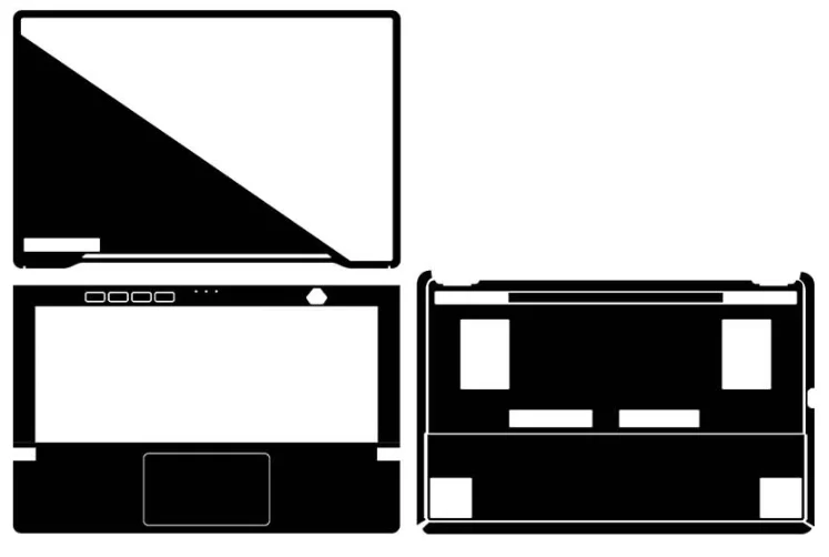 Precortado 1xTop + 1 reposamanos + 1 cubierta adhesiva de piel inferior para Asus G14 GA401 GA401Q GA402R GA402 GA403U GA503R GA503 GA503Q GA502 - imagen 2