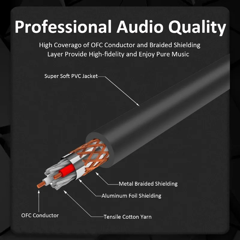 XLR hembra a 1/4 pulgadas 6,35mm TS Mono Jack Cable de micrófono desequilibrado Cable de un cuarto de pulgada TS Cable de micrófono hembra para amplificador - imagen 3