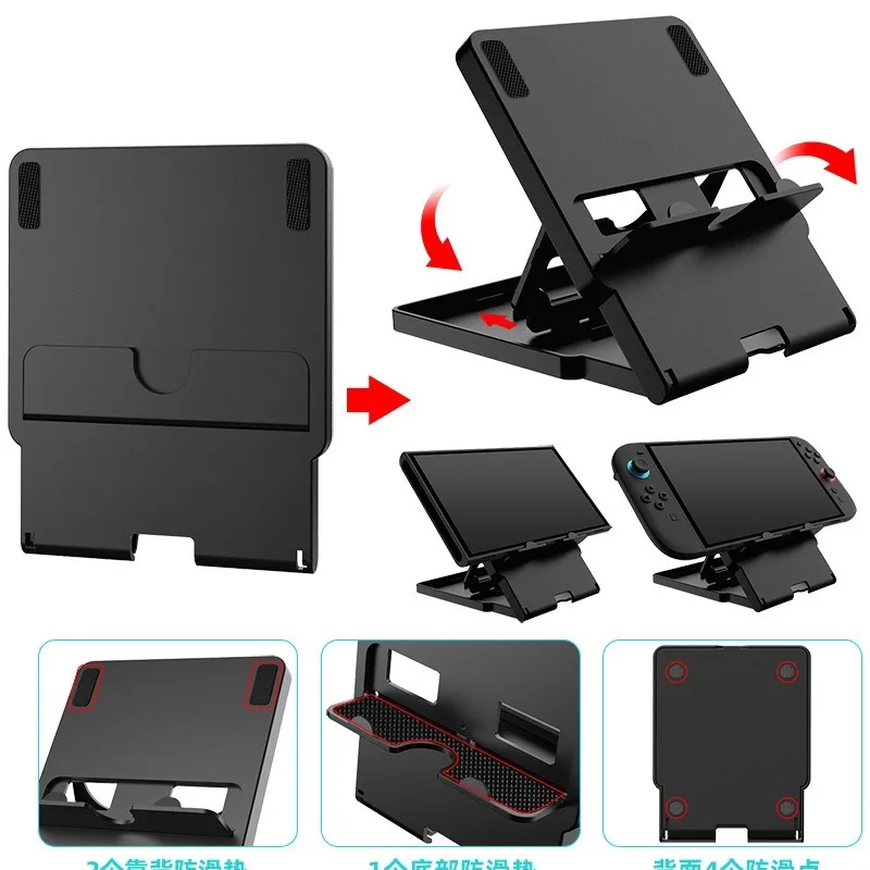 Soporte de consola de juegos portátil para Nintendo Switch 1/2/Mobie, soporte para teléfono IPad, accesorios de soporte ajustables multiángulo clásico - imagen 4