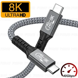 Cable Thunderbolt 4 USB4 40Gbps 8K 240W Compatible con MacBook Pro y Portátiles