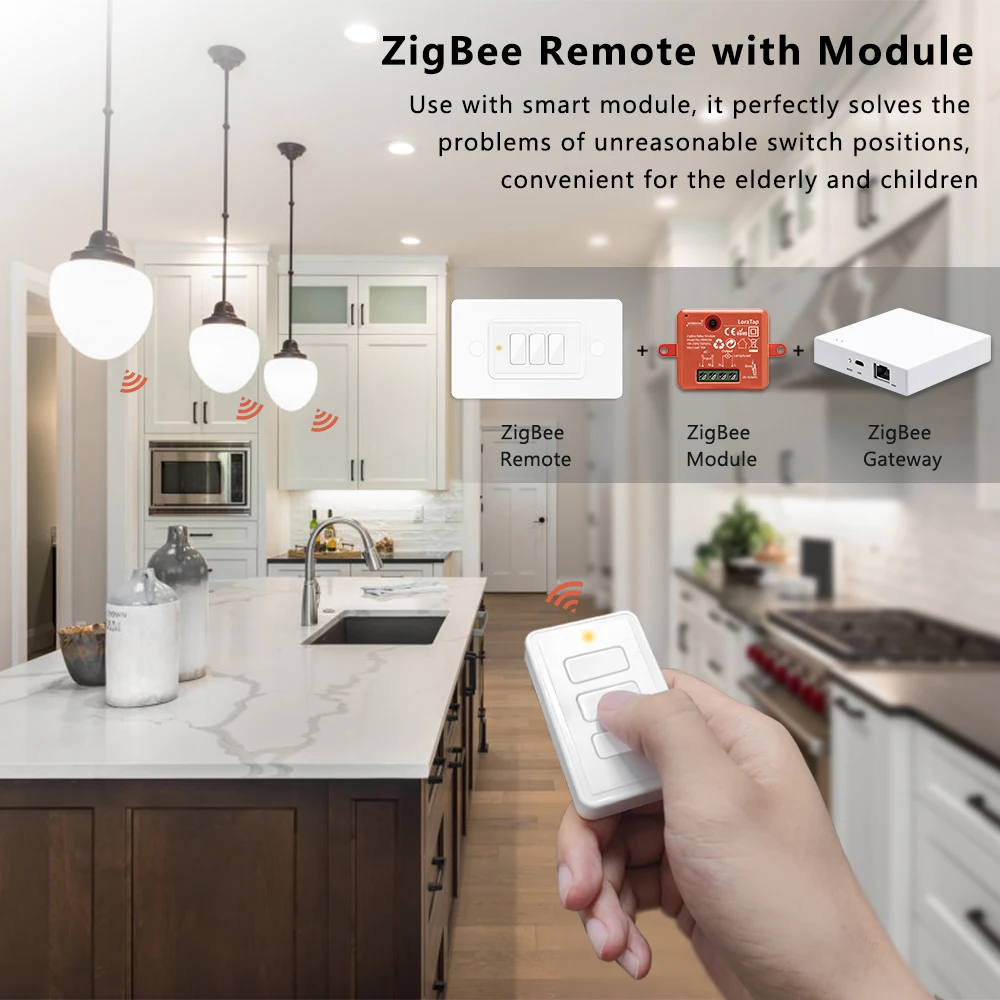 LoraTap ZigBee 3,0 inalámbrico 13 tipos de pulsador Control remoto UE EE. UU. Tuya interruptor de Control de automatización de escena aplicación Smart Life - imagen 4