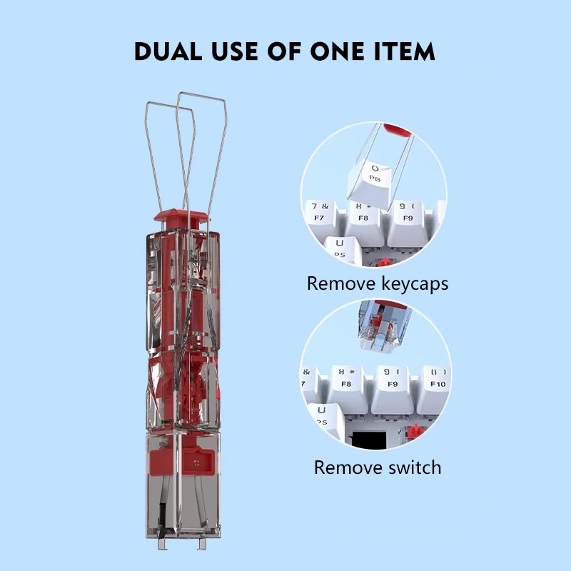 JUMPEAK-extractor de interruptor de teclado mecánico intercambiable en caliente, removedor de teclas 2 en 1, herramienta de desmontaje de personalización DIY para juegos - imagen 4