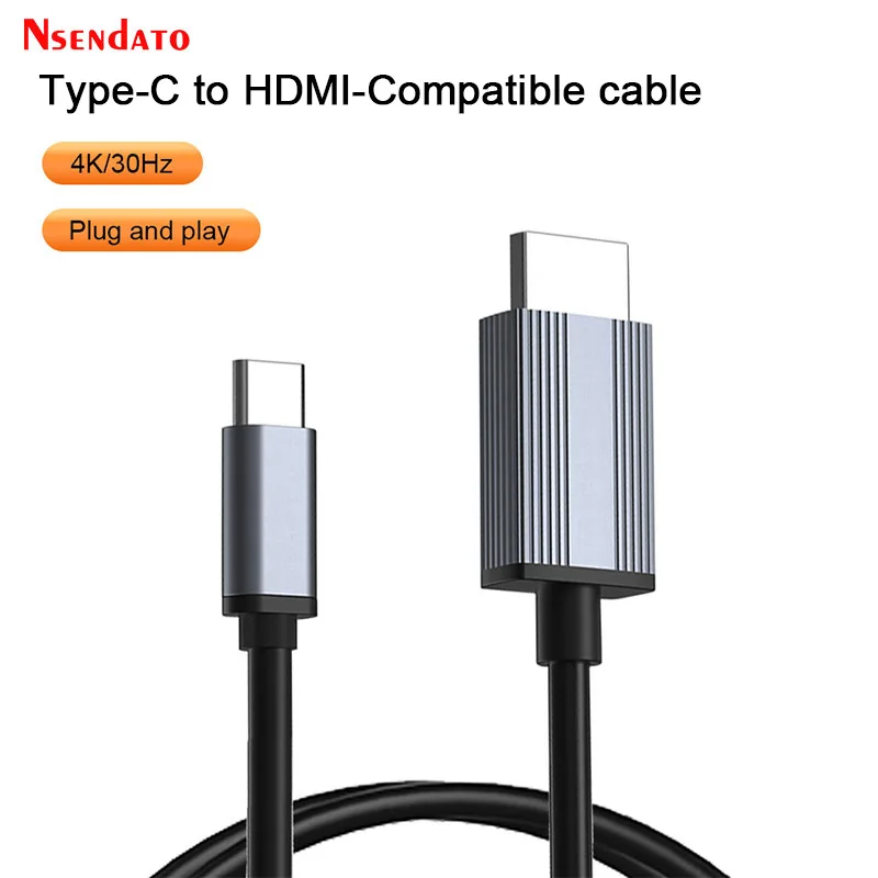 Adaptador de pantalla 4K L17 USB tipo C a HDMI, Compatible con pantalla con Cable para compartir TV, Dongle Stick para TV, iPhone 15, Cable de teléfono, Monitor de PC - imagen 2